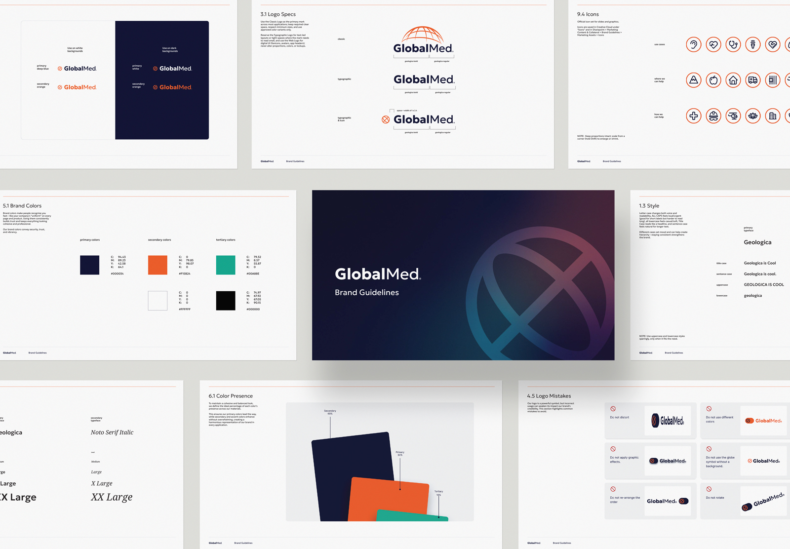 GlobalMed Brand Guidelines Mockup